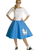 Adult Blue 50s Poodle Skirt, halloween costume (Adult Blue 50s Poodle Skirt)