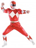 Adult Deluxe Red Power Ranger Costume, halloween costume (Adult Deluxe Red Power Ranger Costume)