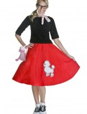 Adult Red 50s Poodle Skirt, halloween costume (Adult Red 50s Poodle Skirt)