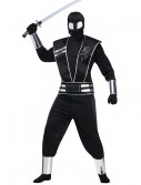 Adult Silver Mirror Ninja Costume, halloween costume (Adult Silver Mirror Ninja Costume)