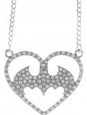 Batman Logo Heart Bling Necklace, halloween costume (Batman Logo Heart Bling Necklace)