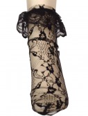 Black Lacey Anklet Sock, halloween costume (Black Lacey Anklet Sock)