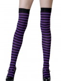 Black / Purple Striped Stockings, halloween costume (Black / Purple Striped Stockings)