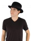 Black Velour Bowler Hat, halloween costume (Black Velour Bowler Hat)