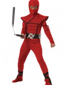 Boys Red Stealth Ninja Costume, halloween costume (Boys Red Stealth Ninja Costume)