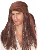 Brown Caribbean Pirate Wig, halloween costume (Brown Caribbean Pirate Wig)