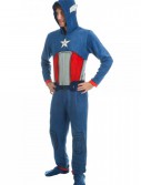 Captain America Mens Blue Union Suit, halloween costume (Captain America Mens Blue Union Suit)