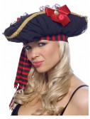 Chiffon Ruched Pirate Hat, halloween costume (Chiffon Ruched Pirate Hat)