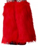 Child Red Furry Boot Covers, halloween costume (Child Red Furry Boot Covers)