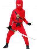 Child Red Ninja Master Costume, halloween costume (Child Red Ninja Master Costume)
