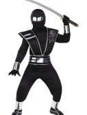 Child Silver Mirror Ninja Costume, halloween costume (Child Silver Mirror Ninja Costume)