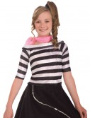 Child Striped Sock Hop Top, halloween costume (Child Striped Sock Hop Top)