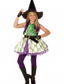 Girls Green Polka Dot Witch Costume, halloween costume (Girls Green Polka Dot Witch Costume)