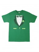 Green Irish Tuxedo T-Shirt, halloween costume (Green Irish Tuxedo T-Shirt)