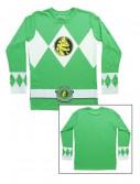 Green Power Rangers Long Sleeve Costume Shirt, halloween costume (Green Power Rangers Long Sleeve Costume Shirt)