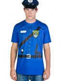 Mens Cop Costume T-Shirt, halloween costume (Mens Cop Costume T-Shirt)