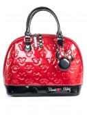 Mickey and Minnie Red and Black Patent Embossed Bag, halloween costume (Mickey and Minnie Red and Black Patent Embossed Bag)