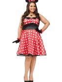 Plus Retro Miss Mouse Costume, halloween costume (Plus Retro Miss Mouse Costume)