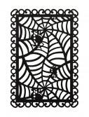 Rectangular Black Spider Web Placemat, halloween costume (Rectangular Black Spider Web Placemat)