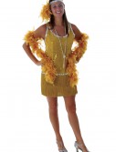 Sequin & Fringe Gold Flapper Costume, halloween costume (Sequin & Fringe Gold Flapper Costume)