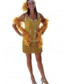 Sequin & Fringe Gold Flapper Costume Plus Size, halloween costume (Sequin & Fringe Gold Flapper Costume Plus Size)