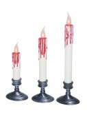 Set of 3 White Blood Dripping Candles, halloween costume (Set of 3 White Blood Dripping Candles)