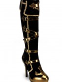 Sexy Black and Gold Pirate Boots, halloween costume (Sexy Black and Gold Pirate Boots)