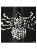 Silver and Crystal Spider Stretch Ring, halloween costume (Silver and Crystal Spider Stretch Ring)