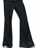 Teen Black Sequin Cuff Disco Pants, halloween costume (Teen Black Sequin Cuff Disco Pants)