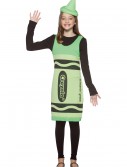Tween Screamin' Green Crayon Dress, halloween costume (Tween Screamin' Green Crayon Dress)