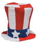 Velvet Uncle Sam Top Hat, halloween costume (Velvet Uncle Sam Top Hat)