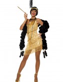 Women's Dazzling Gold Flapper Costume, halloween costume (Women's Dazzling Gold Flapper Costume)