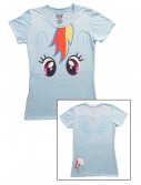 Womens My Little Pony Rainbow Dash T-Shirt, halloween costume (Womens My Little Pony Rainbow Dash T-Shirt)