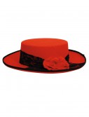 Women's Red Day of the Dead Hat, halloween costume (Women's Red Day of the Dead Hat)