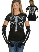 Womens Skeleton Costume T-Shirt, halloween costume (Womens Skeleton Costume T-Shirt)