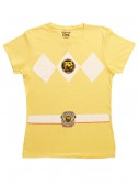 Womens Yellow Power Ranger Costume T-Shirt, halloween costume (Womens Yellow Power Ranger Costume T-Shirt)