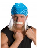 Wrestling Star Bandana Wig w/ Moustache, halloween costume (Wrestling Star Bandana Wig w/ Moustache)