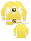 Yellow Power Rangers Long Sleeve Costume Shirt, halloween costume (Yellow Power Rangers Long Sleeve Costume Shirt)