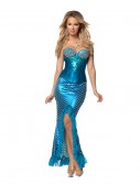 Womens Deluxe Blue Mermaid, halloween costume (Womens Deluxe Blue Mermaid)