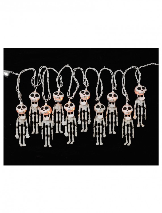 10 Ct. Electric Skeleton String Lights Set, halloween costume (10 Ct. Electric Skeleton String Lights Set)