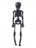 11.5" Black Glitter Skeleton, halloween costume (11.5" Black Glitter Skeleton)