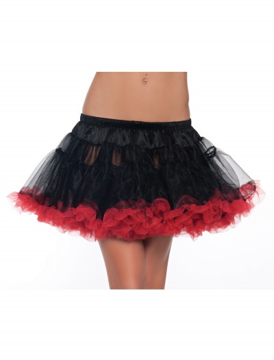12" Black and Red 2-Layer Petticoat, halloween costume (12" Black and Red 2-Layer Petticoat)