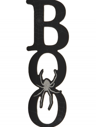 12" Black Boo Cutout Wall Plaque, halloween costume (12" Black Boo Cutout Wall Plaque)
