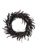 23 Inch Black and Purple Feather Wreath, halloween costume (23 Inch Black and Purple Feather Wreath)