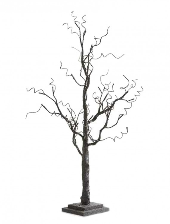 35" Black Tree with Glitter and 30 LED Lights, halloween costume (35" Black Tree with Glitter and 30 LED Lights)