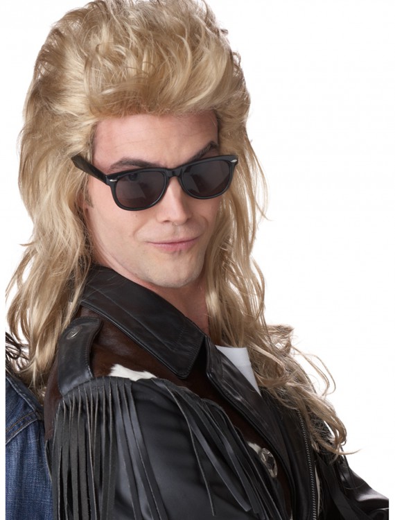80s Blonde Rock Mullet Wig, halloween costume (80s Blonde Rock Mullet Wig)
