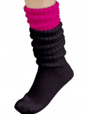 80's Pink and Black Slouch Socks, halloween costume (80's Pink and Black Slouch Socks)