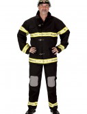 Adult Black Fireman Costume w/ Helmet, halloween costume (Adult Black Fireman Costume w/ Helmet)