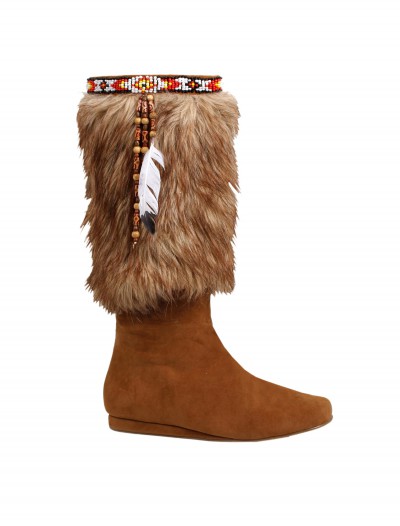 Adult Brown Indian Boots, halloween costume (Adult Brown Indian Boots)