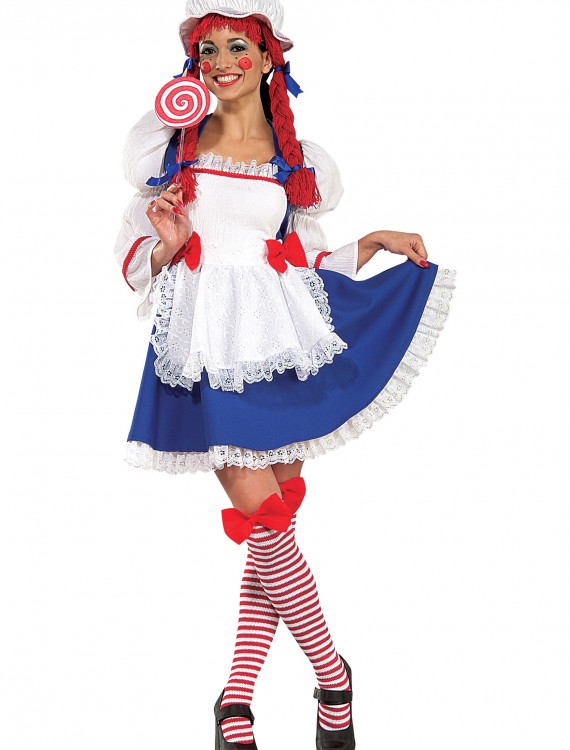 Adult Cheerful Rag Doll Costume, halloween costume (Adult Cheerful Rag Doll Costume)